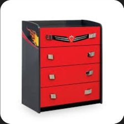 champion racer dresser with flames
