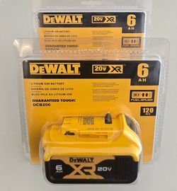 DeWalt 20V 6ah Lithium-ion Battery (2 pack/factory sealed)