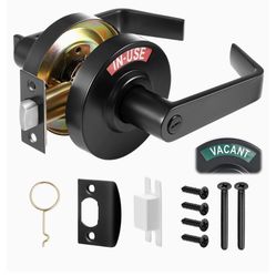 Restroom Handle with Vacancy Occupied Deadbolt