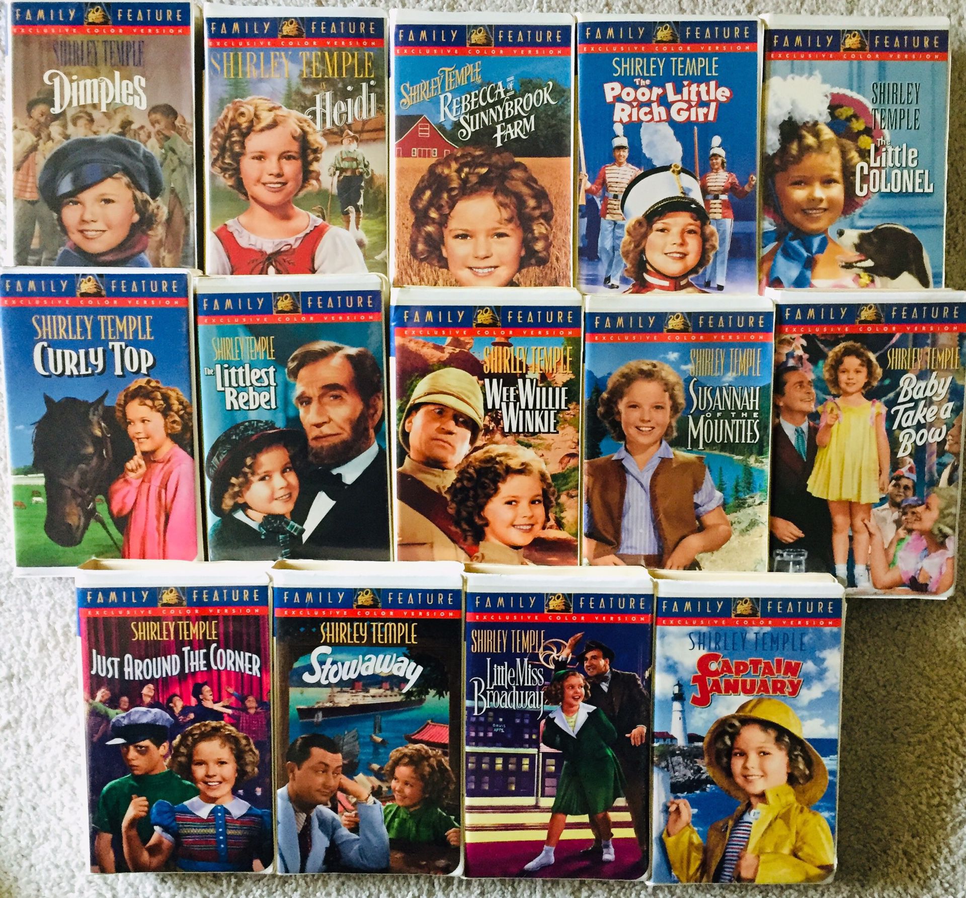 SHIRLEY TEMPLE COLLECTION VHS Lot 17 Used