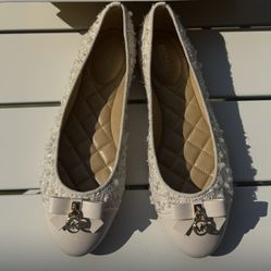 NEW Michael Kors Cream Quilted Ballet Flats