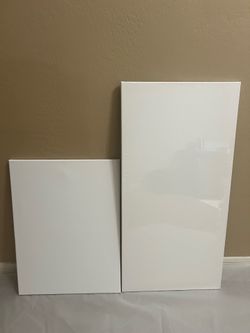 Set of 2 Blank White Canvases