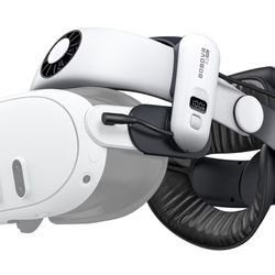 BOBOVR S3 Pro Battery Strap Accessories,Head Air Cooling System and 10000mah Hot-swappable Battery Pack,Compatible with Meta Quest 3/Quest 3S