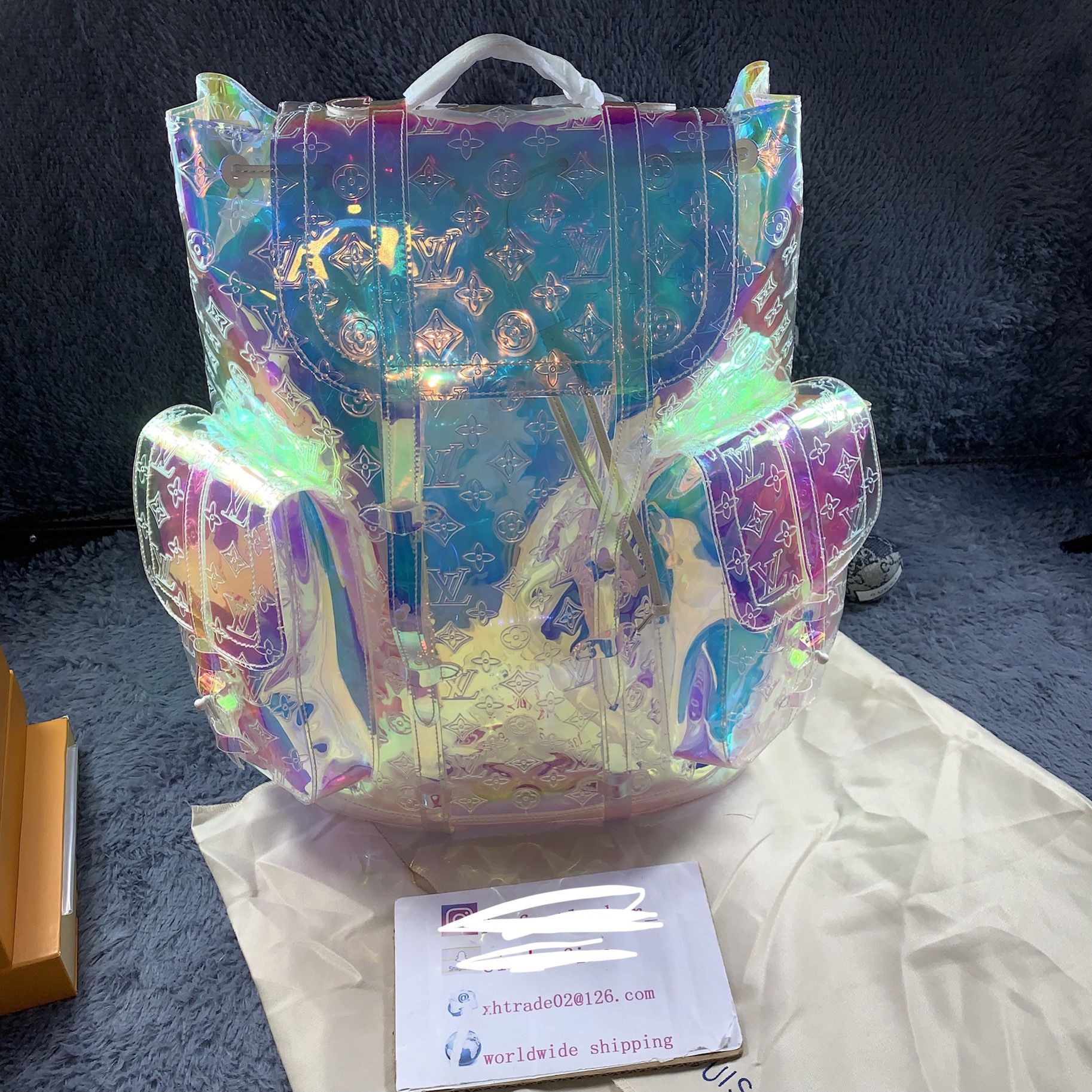 Louis Vuitton Christopher Backpack Monogram GM Prism Holographic for