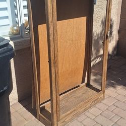 Display Cabinet, Damage In Move,broke Rear Mirror And 1side Glass. 5 Shelves Included.  Needs Refurbished, Great Handyman Project. 35th Ave And McDowe