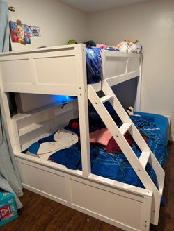 white Bunk beds
