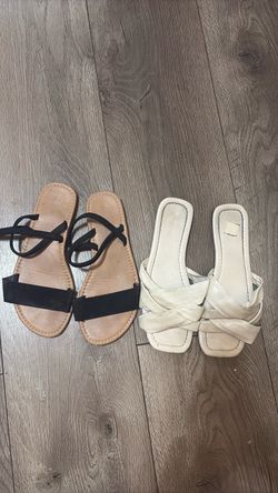 Two Pairs of Women's Flat Sandals
