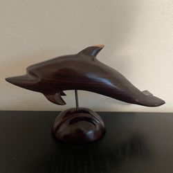 Costa Rican Decorative Wood Dolphin Carving