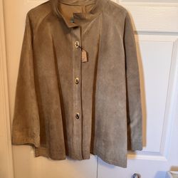 Women’s Vintage Sued Leather Jacket 3X