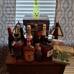 Stainless Steel Bottle Opener With All Spirts In Pics. Lamps Included 