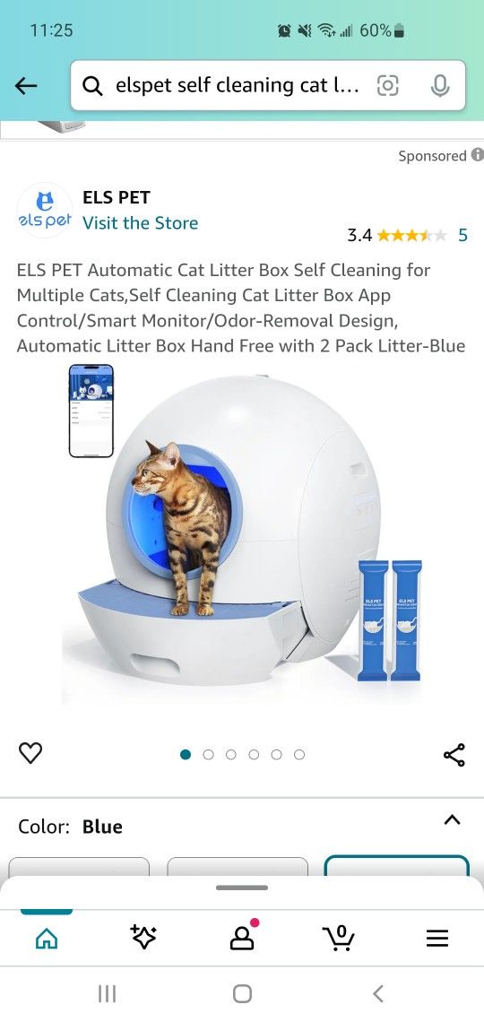 ELS Pet Self Cleaning Litter Box