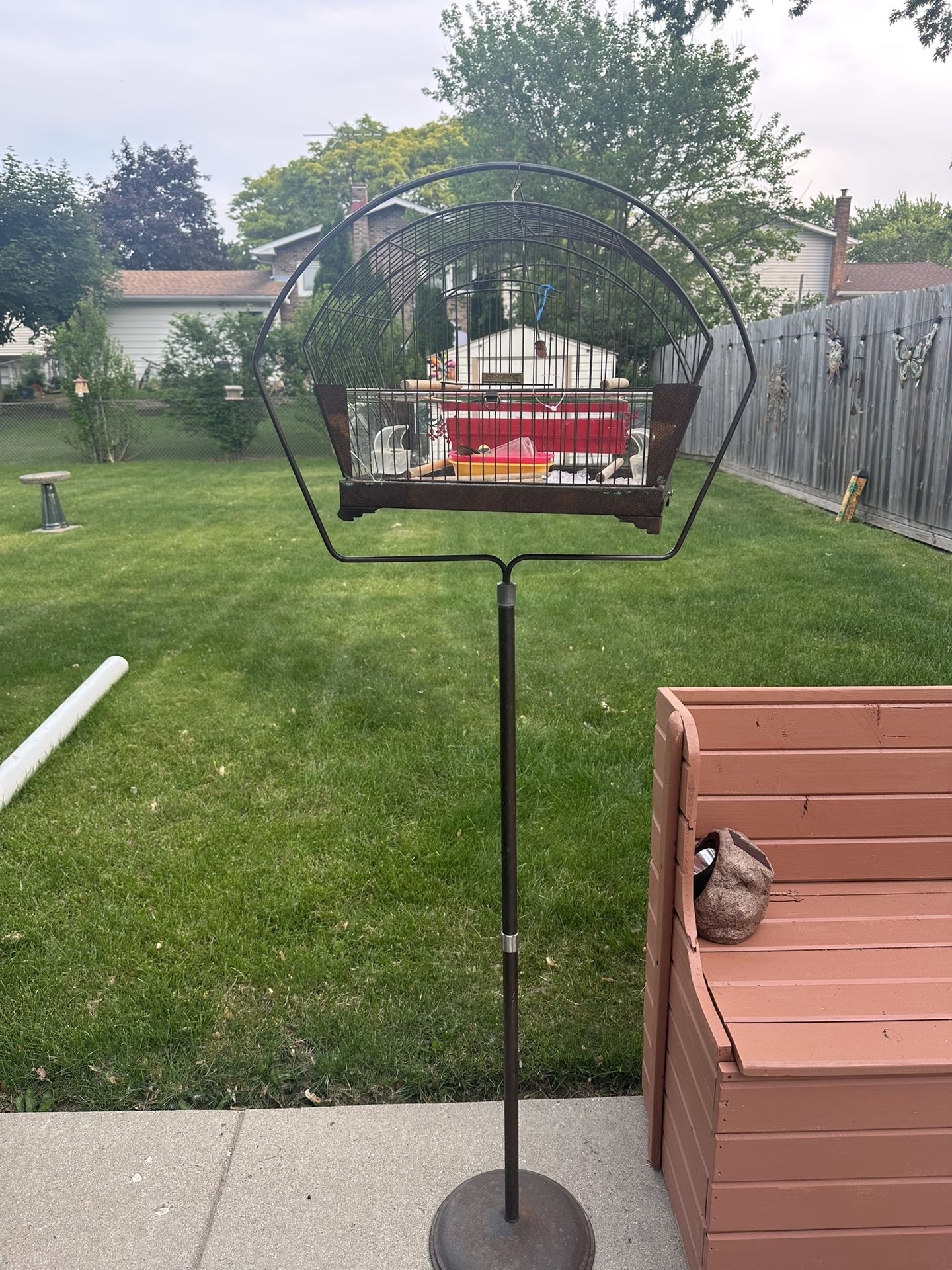 Vintage Bird Cage With Stand