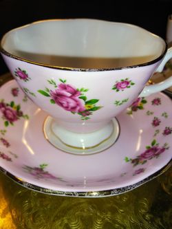 Pink rose English tea cup /saucer