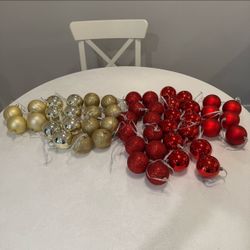 Red and Gold Shatterproof Christmas Ornaments
