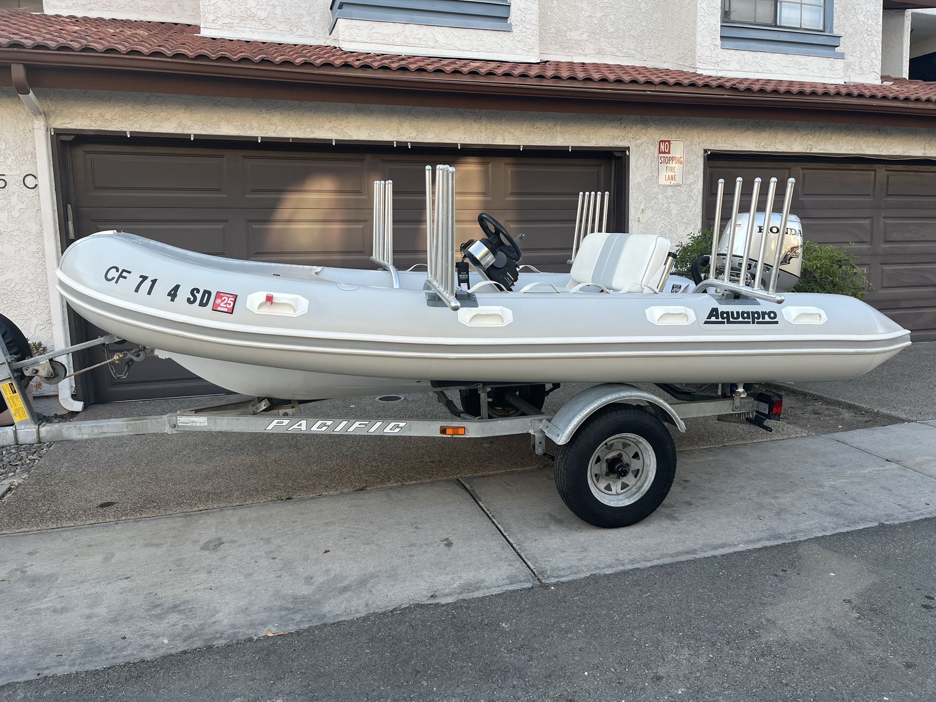 Aquapro 1401 Euro Helm Aluminum Hull Fish, Dive, Surf, Tender RIB