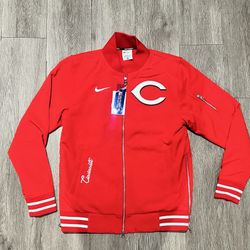 NIKE MLB AUTHENTIC COLLECTION CINCINNATI REDS VARSITY JACKET  RED / WHITE MENS SIZE SMALL BRAND NEW RARE $175 