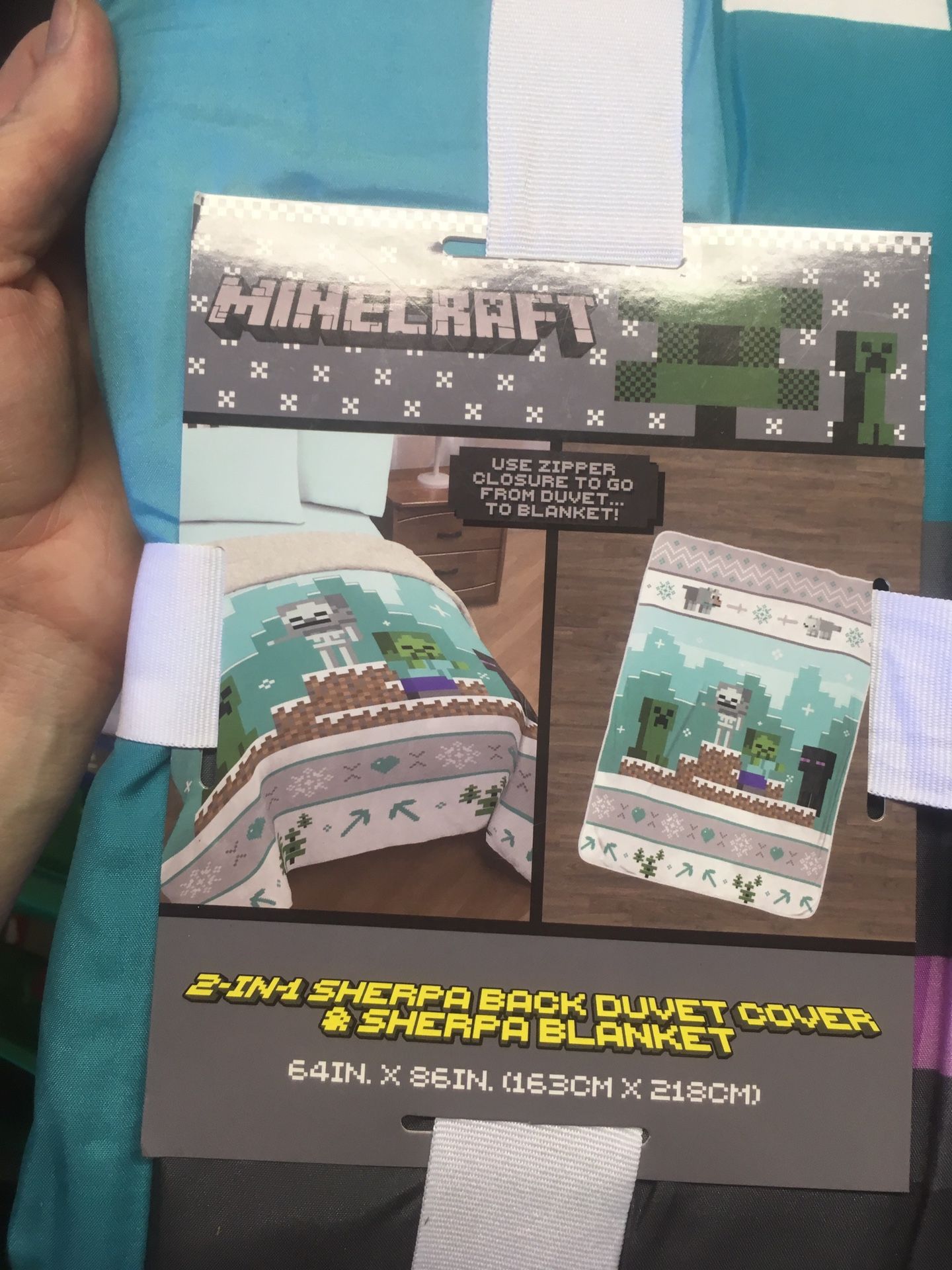 Minecraft 2in1 Sherpa duvet cover and blanket