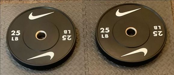 25s Pair BRAND NEW Nike Olympic Bumper Weight Plates Set