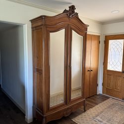 Antique French Cabinet Shelving Hutch Pantry Dining Room Living Bedroom Cottage Core English Cottage 