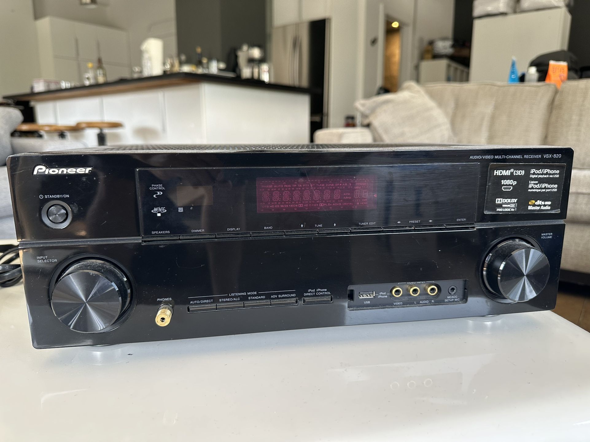 Pioneer VSX-820 - 5.1 Ch HDMI Home Theater Surround Sound Receiver Stereo System