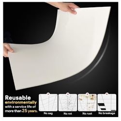 (10) Gigrwiin- Smooth White Drop Ceiling Tile/Panel 2ft x 4ft  – Waterproof & Sound Proof  -Open Box