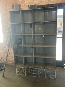 Steel cubby/dividers/shelf