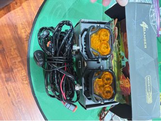 Morimoto 4 banger NCS yellow amber wide beam pods /harness and brackets