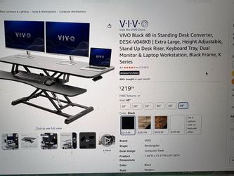 VIVO 48” Standing Desk Converter (DESK-V048KB)