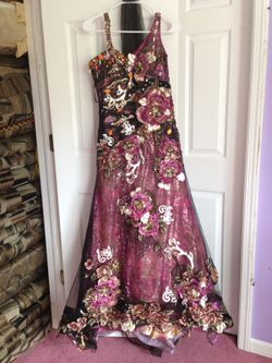 Pink and black dress