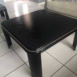 Black And Gold Coffee And End Table