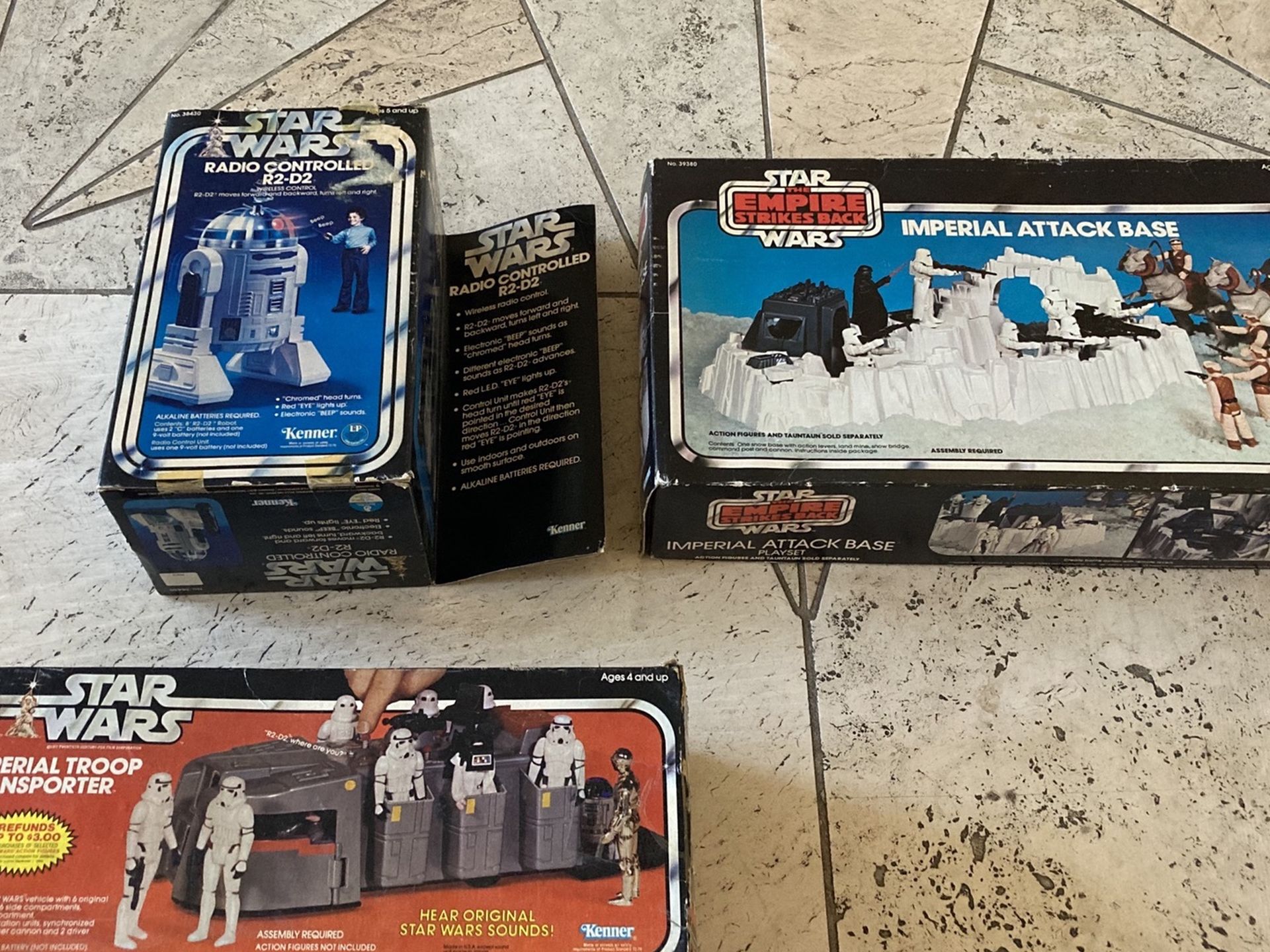 Vintage Star Wars playsets remote controlled R2D2 Hoth Imperial transport Excellent condition
