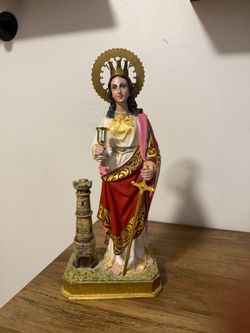Santa Barbara statue