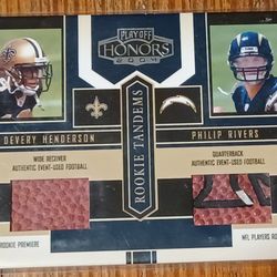 Phillip Rivers 75/125 Devery Henderson Saints Chargers 2004 Relics Ball