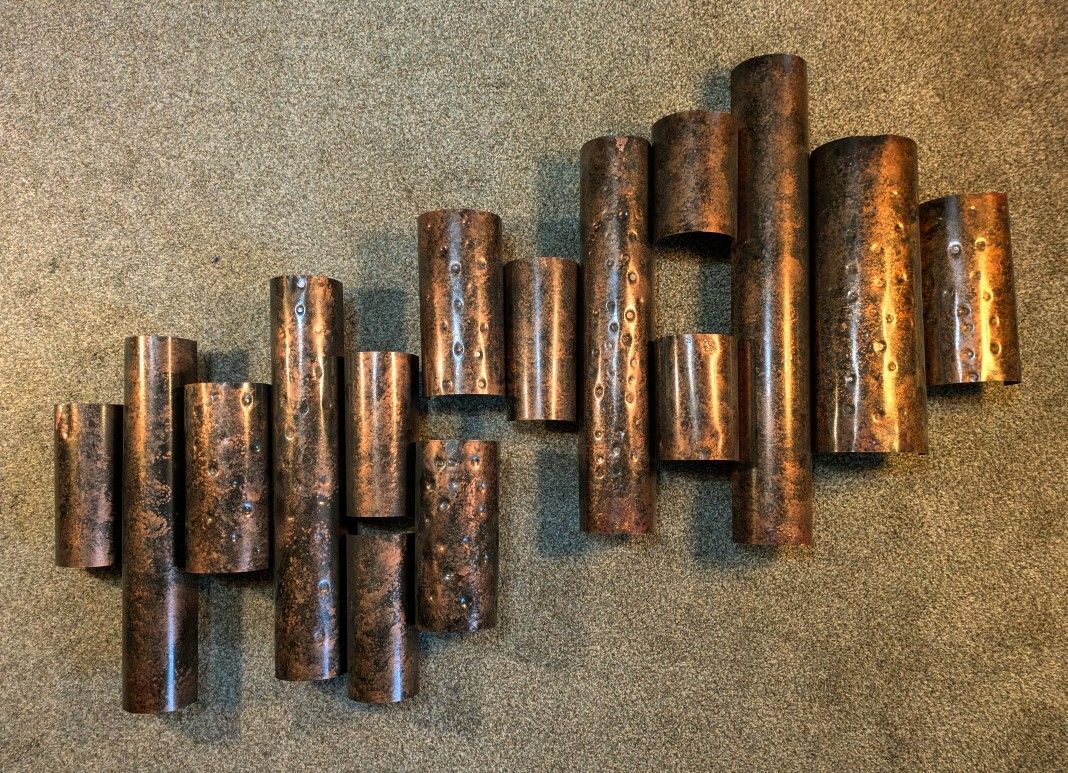Curtis Jere Brutalist Abstract Metal Wall Sculpture