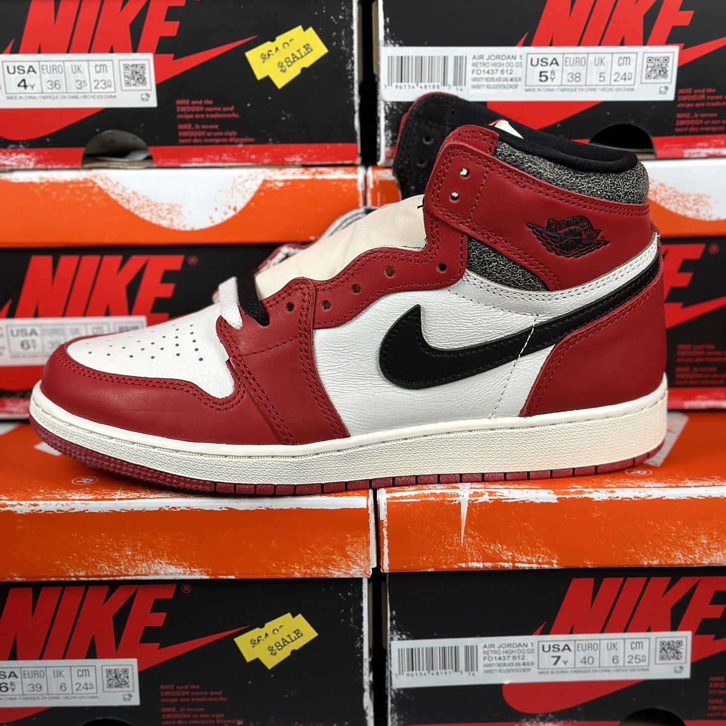 Sizes 11M 10.5M 6.5Y 6Y - Jordan 1 Retro High OG Chicago Lost And Found (GS)