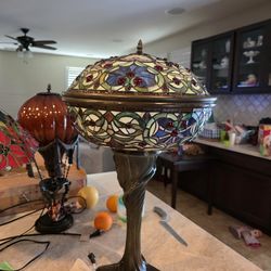 Vintage stain glass lamp