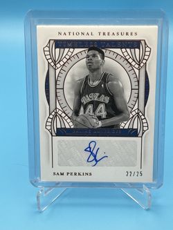 Sam Perkins 2020-21 Panini National Treasures Timeless Talents Auto Bronze /25