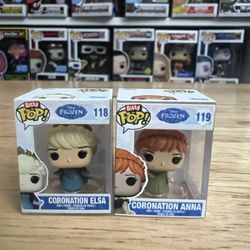 2 CHASE BITTY Frozen Funko Pops HYPER Coronation Elsa 118 RARE Anna 119 Disney