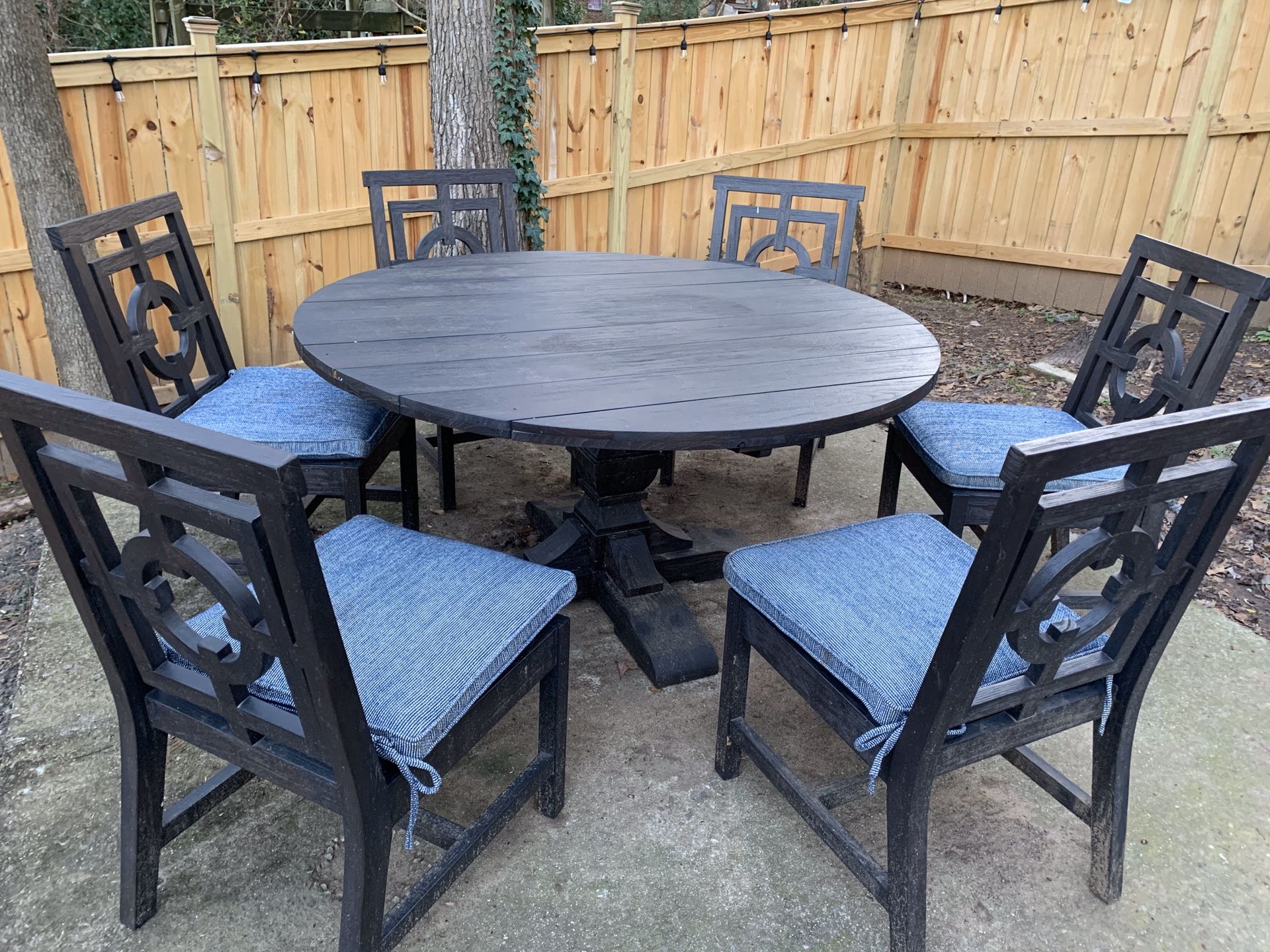 New Outdoor Teak Dining Table & 6 Chairs