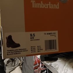 Black Timberlands Size 9.5