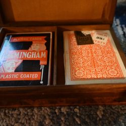 Vintage Inlaid Card Box