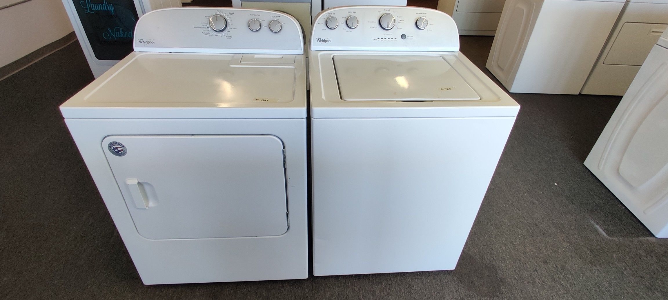 Washer and dryer set