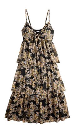 NEW Women’s Front Knots Sleeveless Dress Lauren Conrad Black Multi Floral Size Small & Peach Size XS