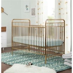  Babyletto Jubilee 3-in-1 Convertible Metal Crib – Gold Finish