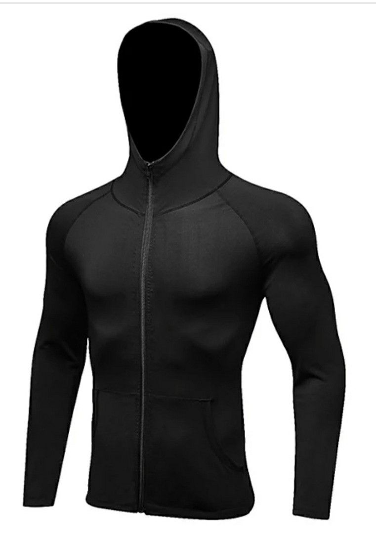 Black Zipper Hoodie