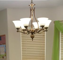 Brass chandelier