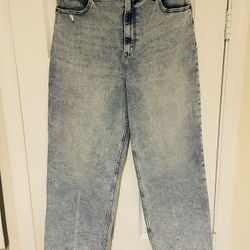 Women’s Abercrombie & Fitch The Crop Wide Leg Ultra High Rise Jeans Size 33/16 R Inseam 28