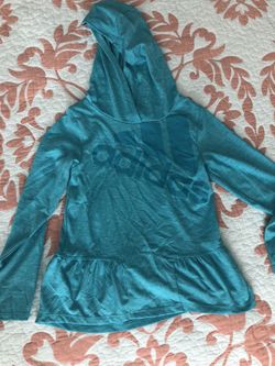 Blue adidas hoodie for girls