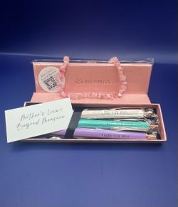 MESMOS Love You Mom 3-Piece Pen Elegant Gift Set Pastel Colors With A Note Card