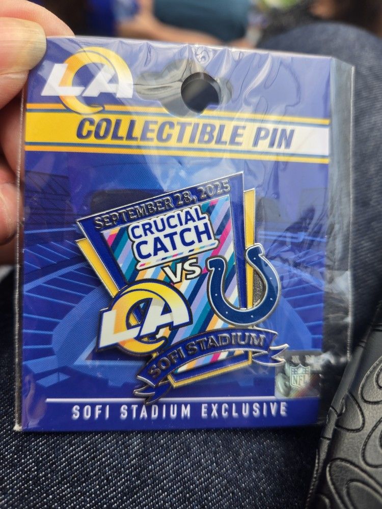 NFL LA Rams vs Colts Crucial Catch Game Pin 2025